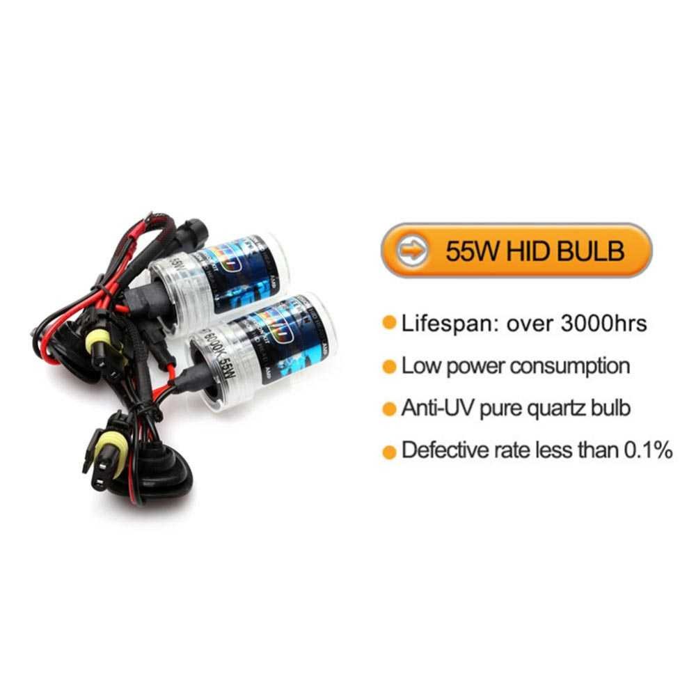 CROSSTIGER Lampu Mobil HID Lightning Xenon H7 6000K 55W 2 Pcs + Ballast 12V Car Lamp Indoor Garansi