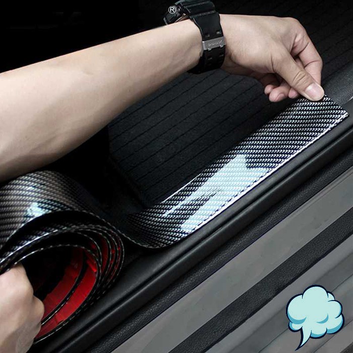 Stiker Stiker Vinyl Carbon Fiber Body Mobil Wrap Multifungsi Car Skotlet 5 x 250 CM Hitam