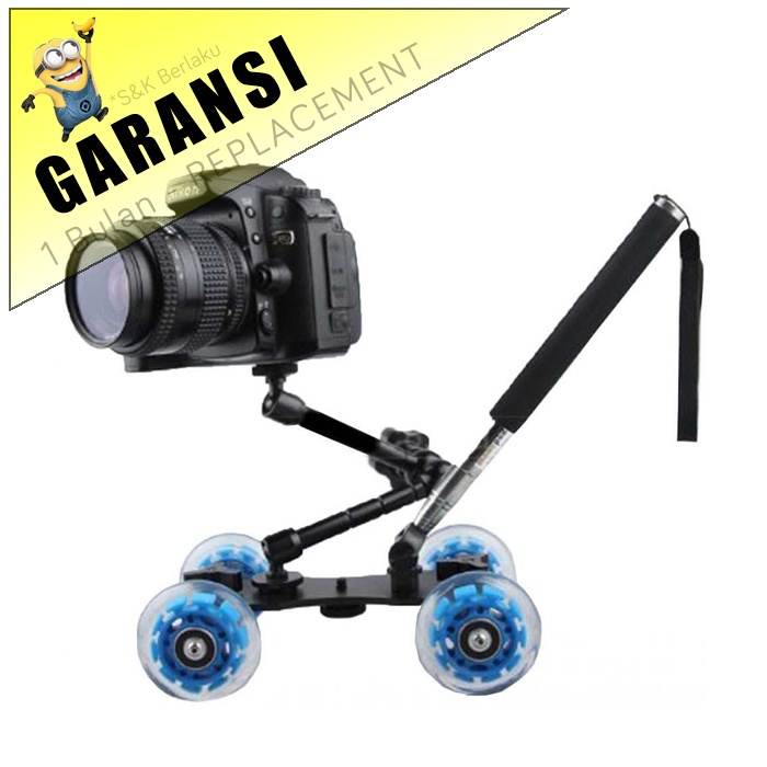 Dolly Slider Camera DSLR Mirrorless Tripod Kamera Portable High Quality Magic Arm + Monopod Perlengkapan Peralatan Profesional Fotografer Videografer