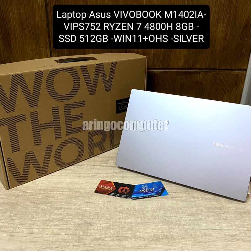 Laptop Asus VIVOBOOK M1402IA-VIPS752 RYZEN 7 4800H 8GB -SSD 512GB -WIN11+OHS -SILVER