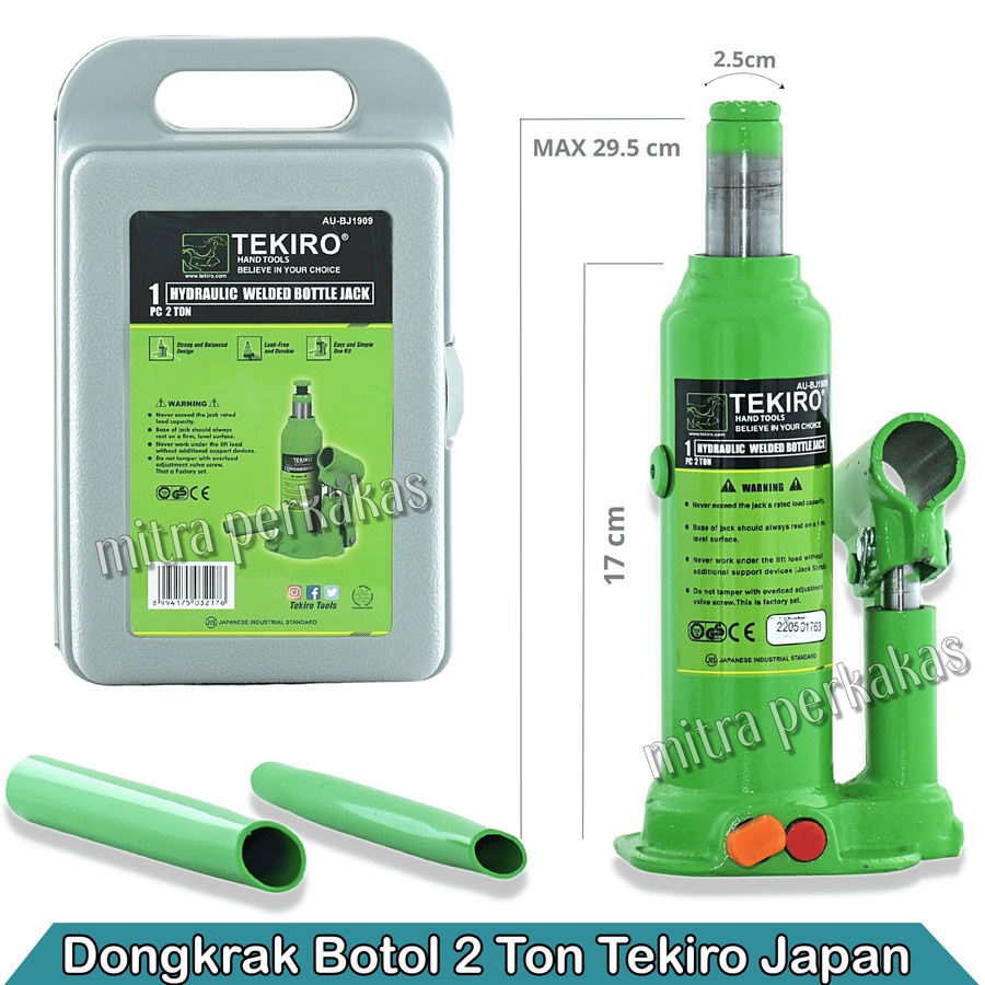 Dongkrak Botol 2 Ton / Dongkrak Botol 4 Ton / Dongkrak Botol 6 Ton / Dongkrak Botol 10 Ton Tekiro