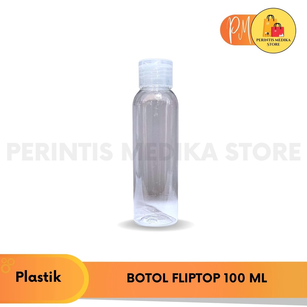 Botol Fliptop 100ml l Botol Plastik 100ml Tutup Fliptop l Botol Travelling Plastik 100 ml