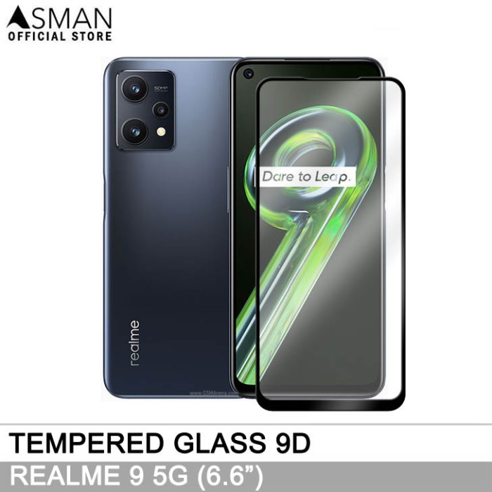 Tempered Glass Full Realme 9 5G (6.6&quot;) | Anti Gores Kaca - Hitam