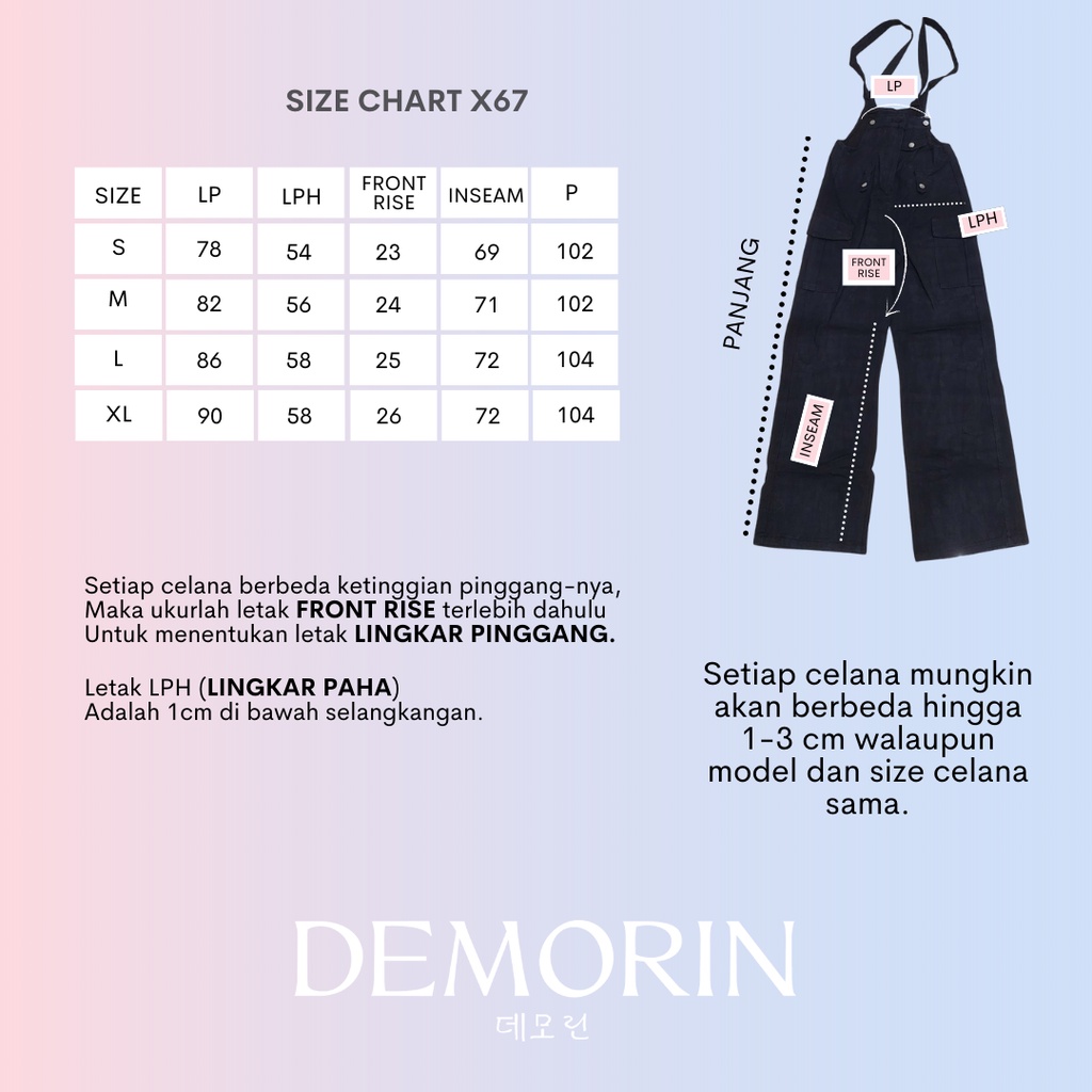 DEMORIN - Jumpsuit Wanita Korean Look X67