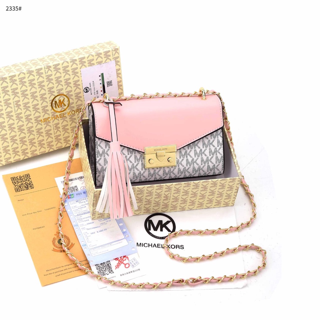 Rose Medium Flap Shoulder Bag's Gold Hardware 2335