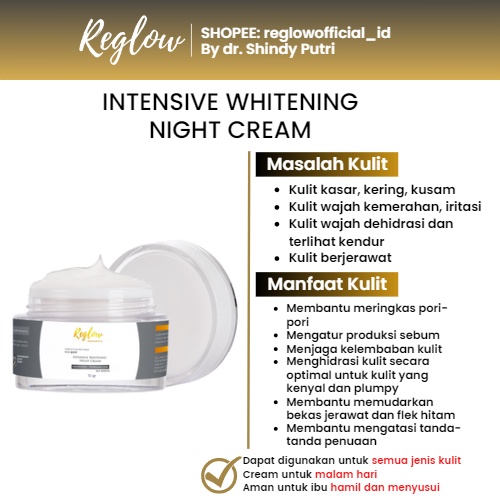 Reglow Intensive Whitening Night Cream Official Store