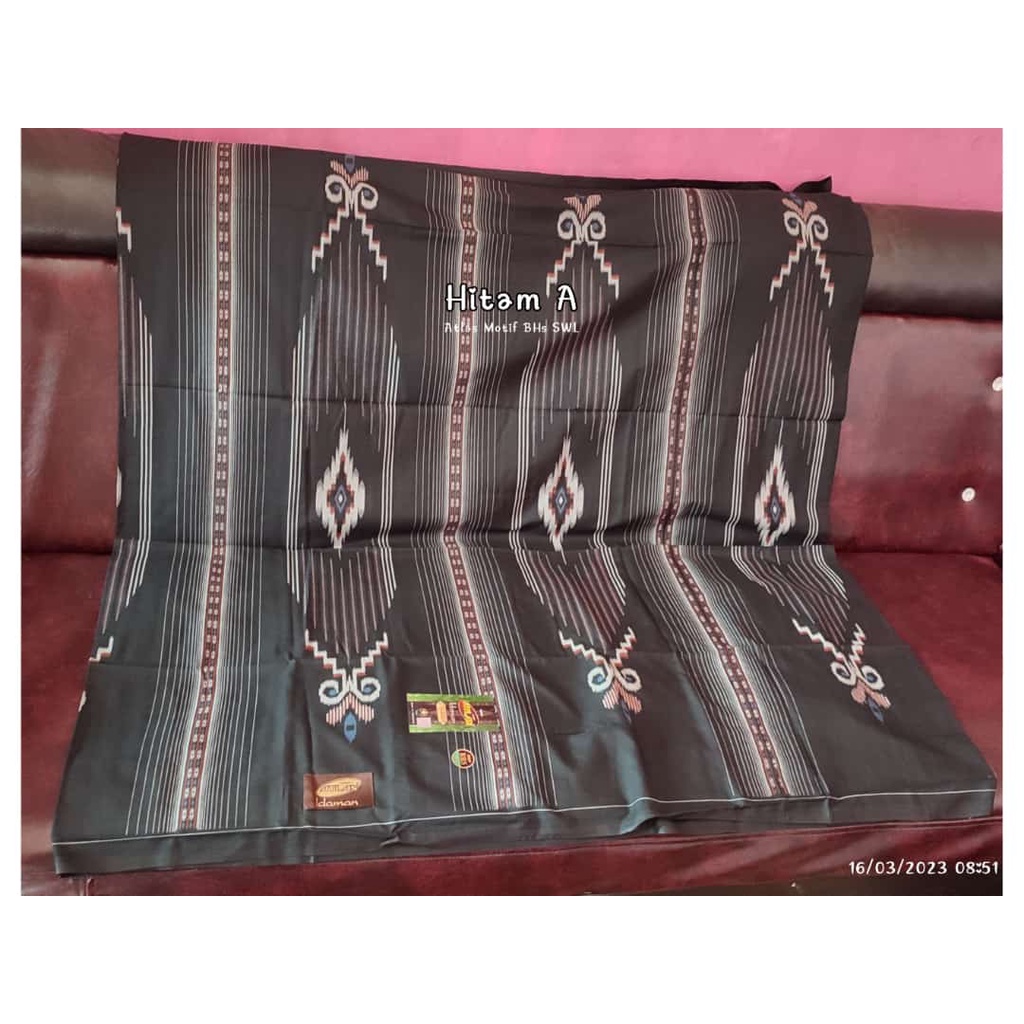 ATLAS IDAMAN KEMBANG MOTIF BHS SWL SERI HITAM BISA SERAGAMAN