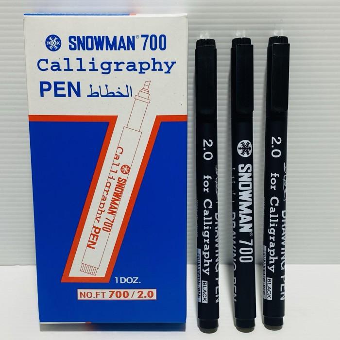 

Terlaris Drawing Pen Snowman Calligraphy 2.0 No.Ft 700 ( Hitam ) / 1 Box 12 Pcs