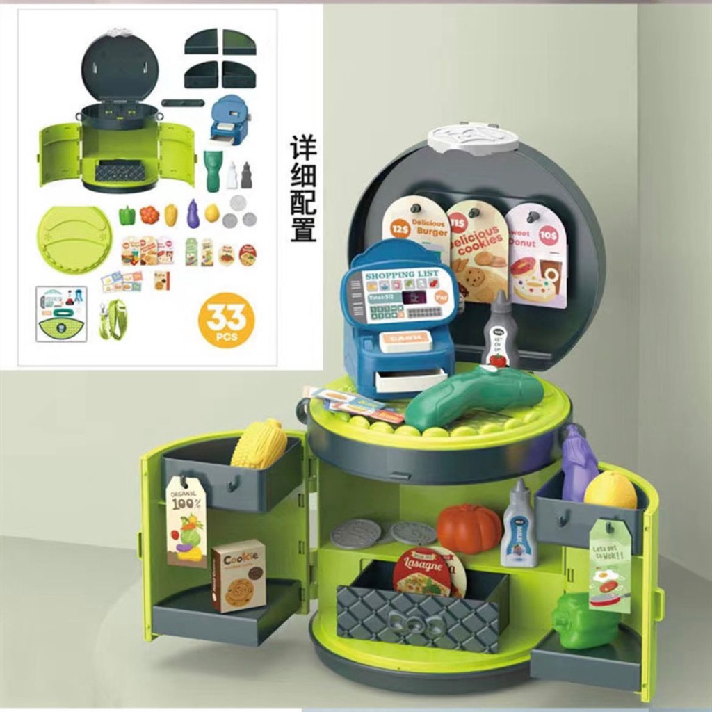 [MS]Tas Play Set Rakit Lipat 2 in 1 Travelling Lepas Pasang / Mainan Masak / Make Up / Hospital / Shopping / Toko Petshop / Travelling / Mainan Simulasi Anak / Tools Set Toys / Mainan Serbaguna