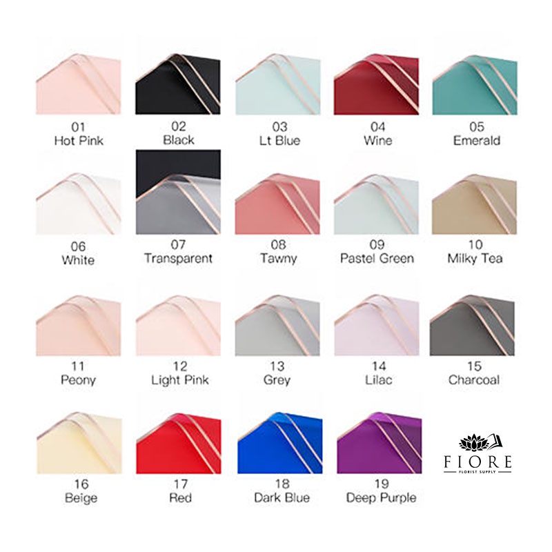 

[20 LEMBAR] Flower Wrapping Paper Frame List Gold