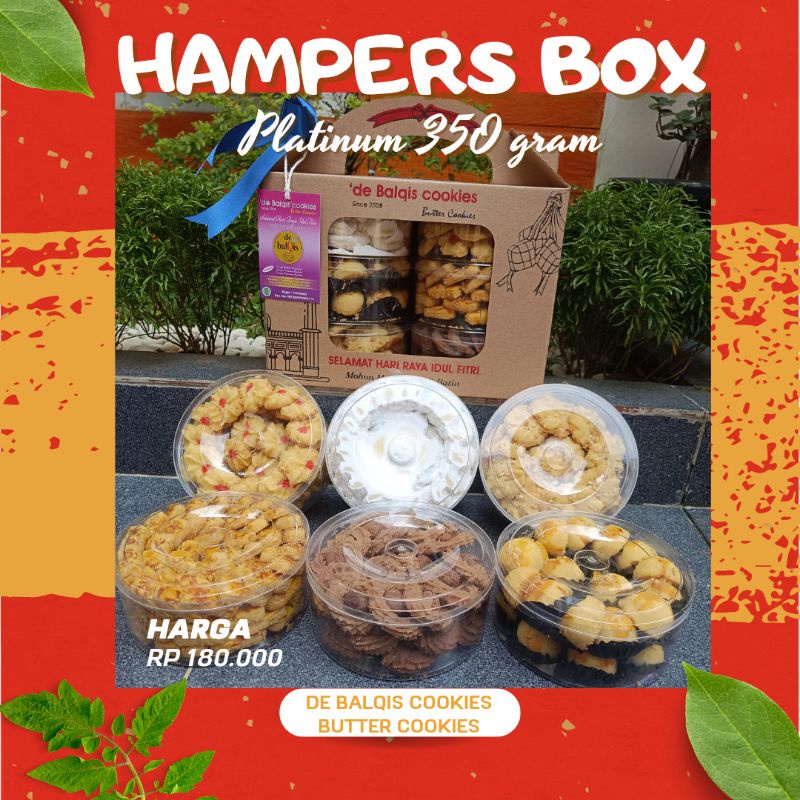 

Hampers Box De Balqis Cookies isi 6 toples 350gram