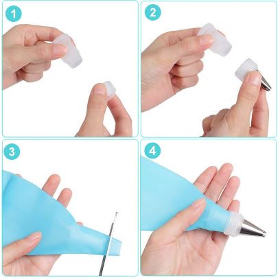 8 in 1 Piping Bag Silicone Spuit Set [JY]