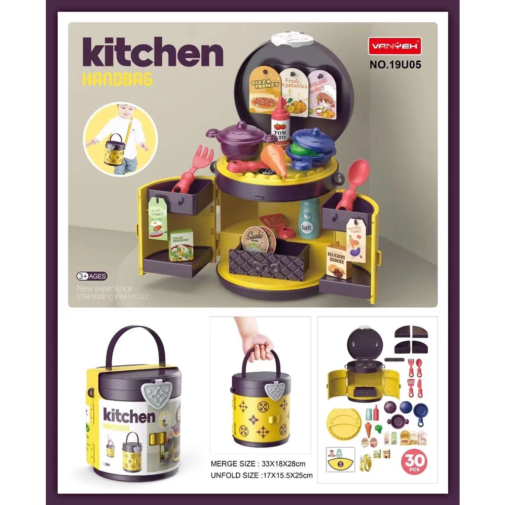 [JUALSEMUA18](19U01)Tas Play Set Rakit Lipat 2 in 1 Travelling Lepas Pasang / Mainan Masak / Make Up / Hospital / Shopping / Toko Petshop / Travelling / Mainan Simulasi Anak / Tools Set Toys / Mainan Serbaguna