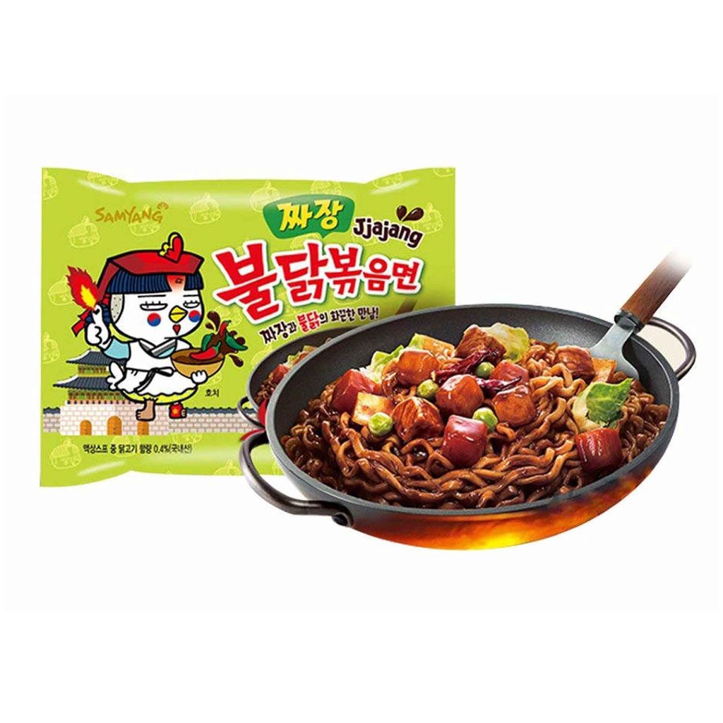 Samyang Green/ Buldak Ramen Jjajang/ Mi Instan/ Ayam Pedas/ 140g