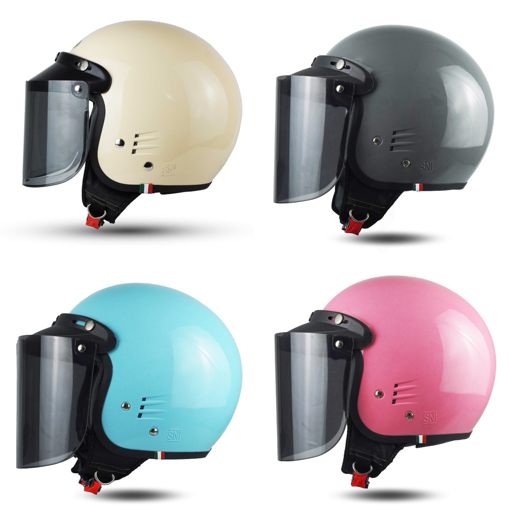 Helm Retro Bogo Dewasa Pria Wanita  SNI kekinian Terbaru