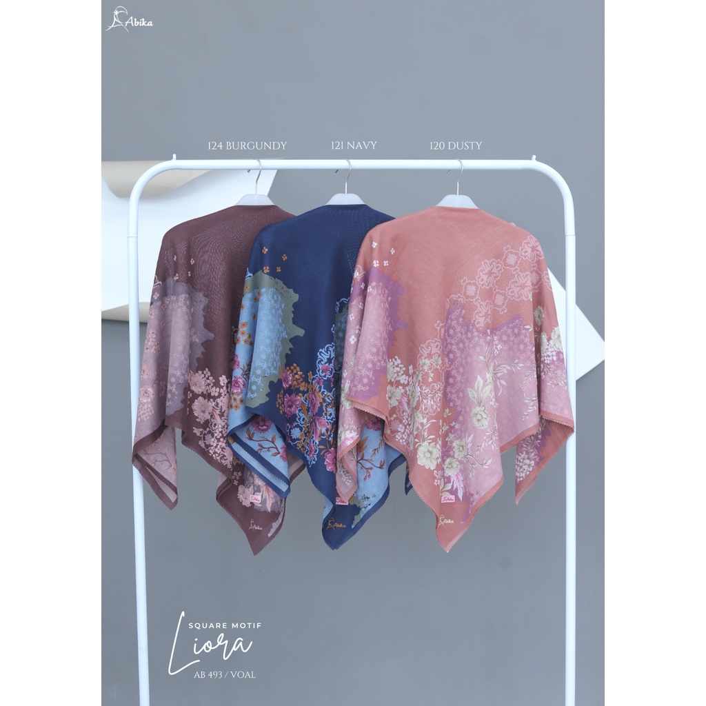 SQUARE LIORA By. ABIKA || HIJAB SQUARE ABIKA MOTIF CANTIK REALPICT