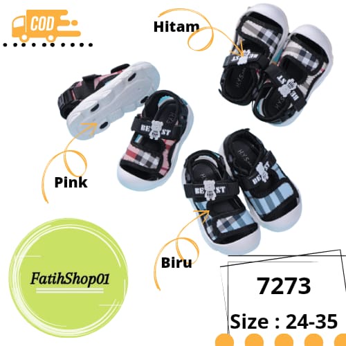 Sepatu sandal anak unisex tali belakang karet jelly import 7273 / 24-35 sandal anak terlaris empuk nyaman dipakai