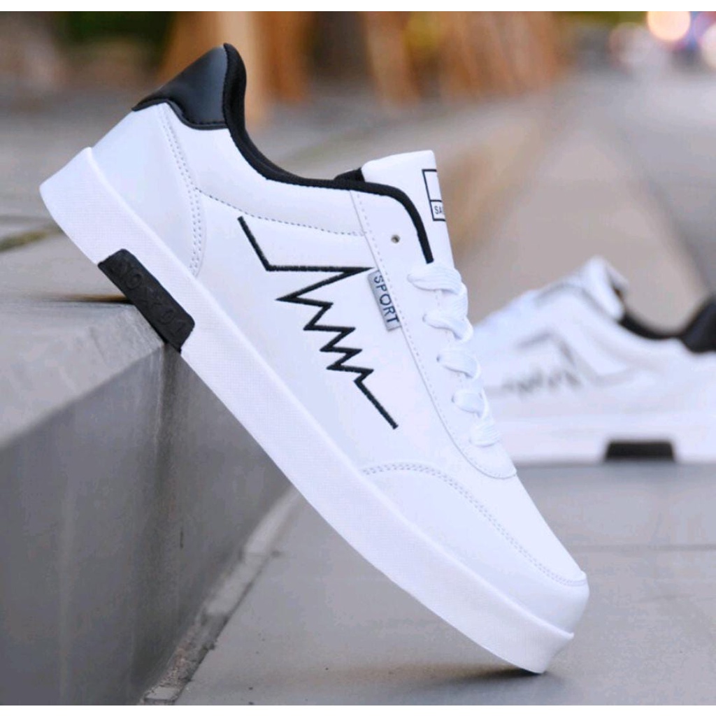 ARMY - SEPATU sport fashion putih garis hitam sepatu pria casual sepatu fashion sport terlaris