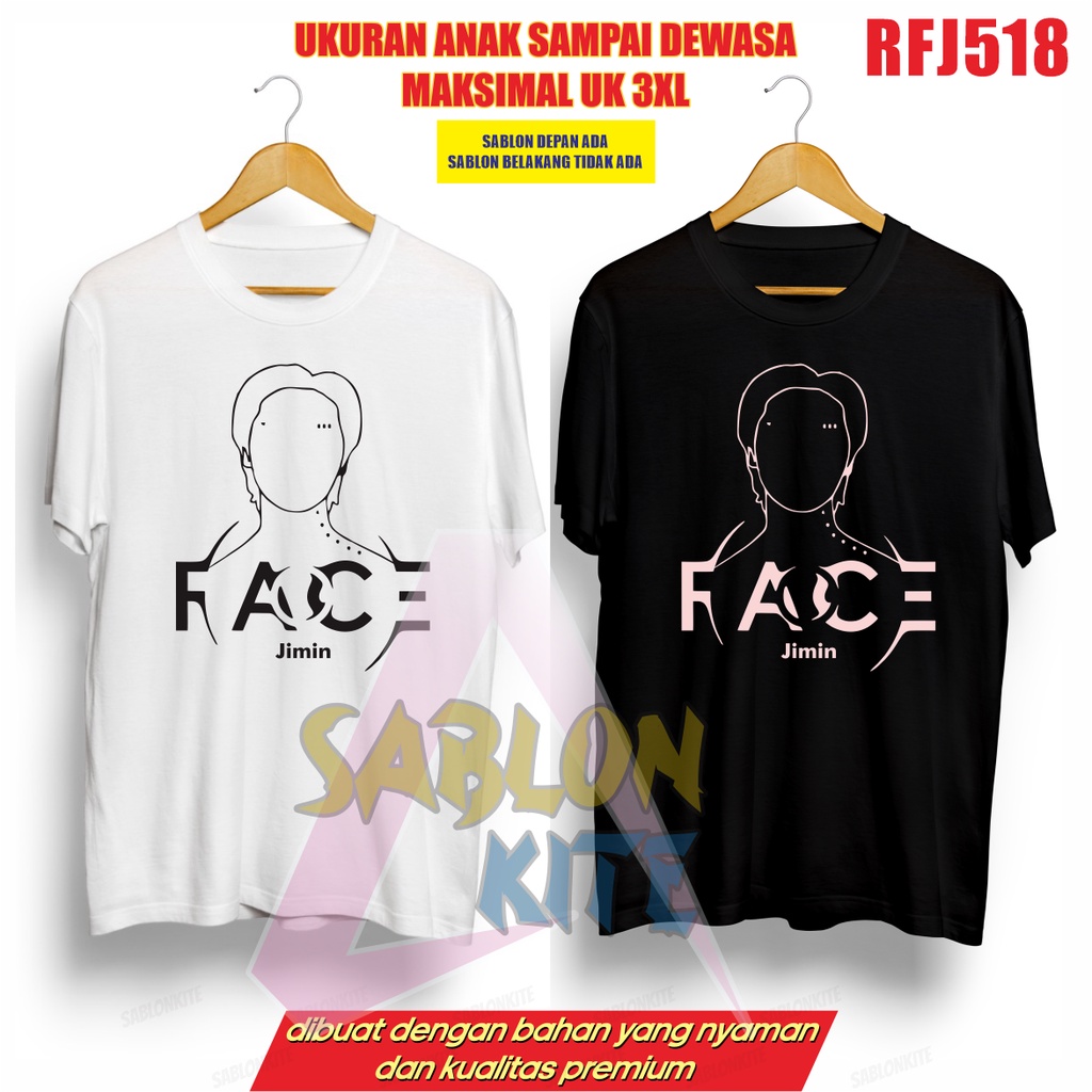 Gratis Fotocard Kaos Kpop jimin Face park jimin RFJ518