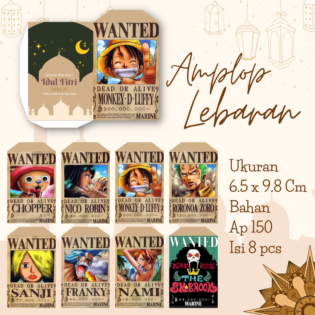 

Amplop lebaran anime One Piece