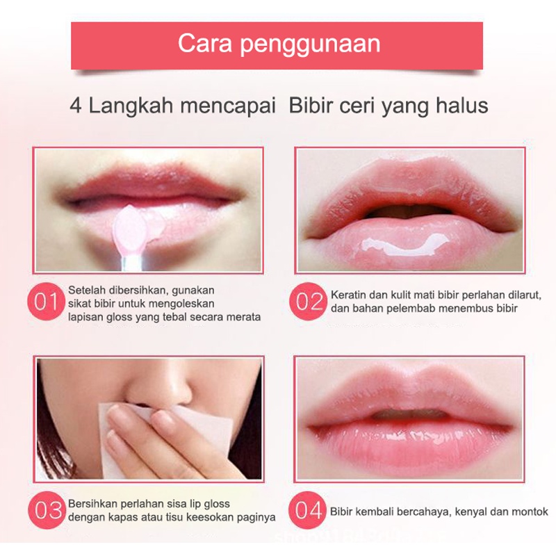 Masker bibir Masker bibir untuk bibir hitam Pelembab bibir kering 10g Melembabkan dan melembabkan perawatan bibir pengelupasan kulit, mencerahkan garis bibir dan mencerahkan warna bibir Singkirkan bibir kering dan pecah