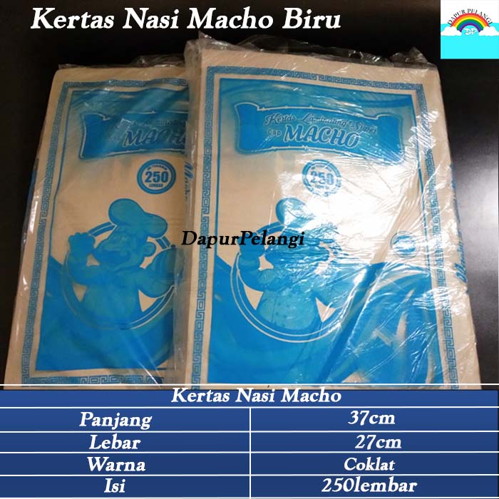 Kertas Nasi / Kertas Makan / Kertas Nasi Macho Biru