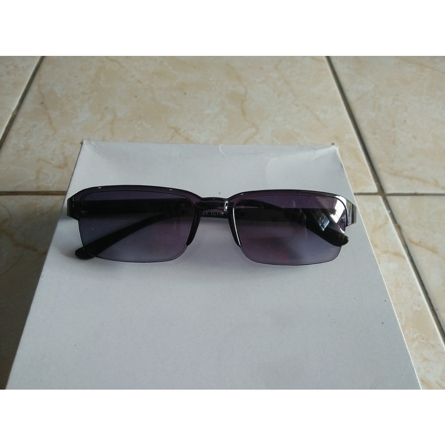 promo kacamata persegi hitam murah trendy gaya keren TC116
