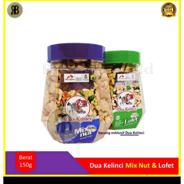 Mix nut Dua kelinci 1 kacang mix dua kelinci 1kacang lofet 150gr