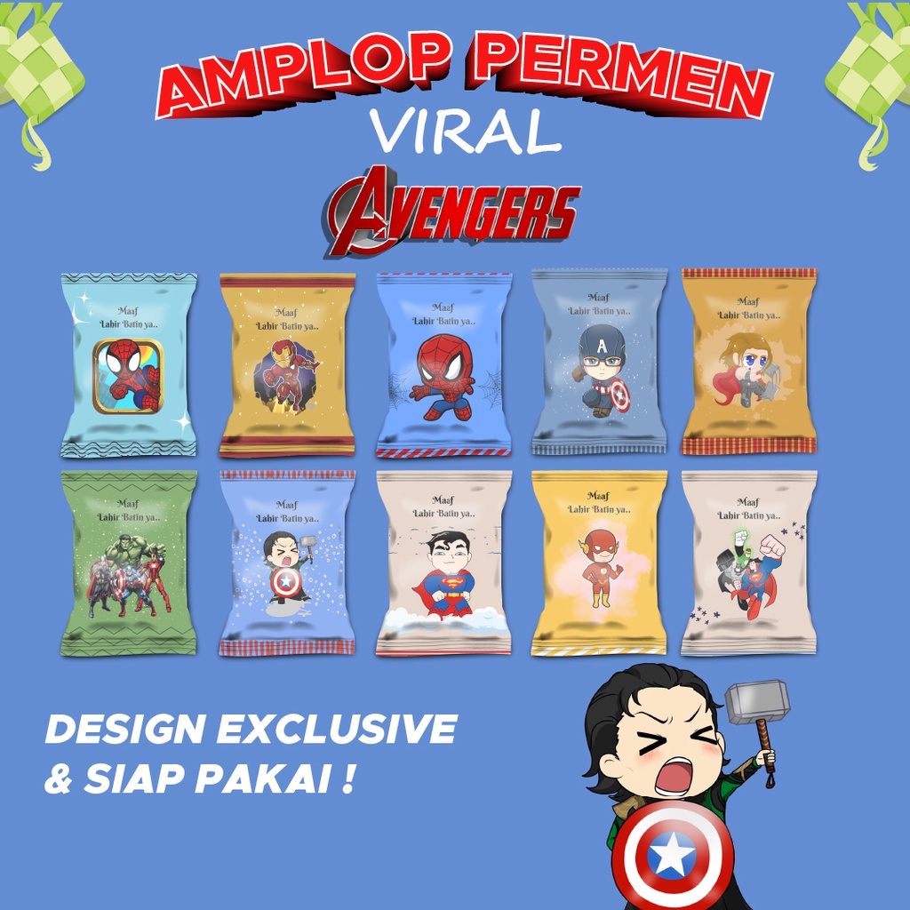 

Amplop Lebaran Permen Unik Gambar Avengers