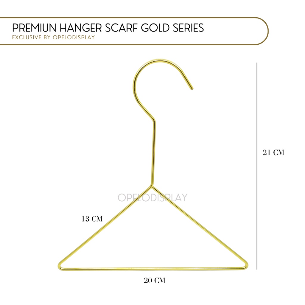 HANGER KERUDUNG PASMINA HANGER SCARF PREMIUM GOLD SERIES SEGITIGA