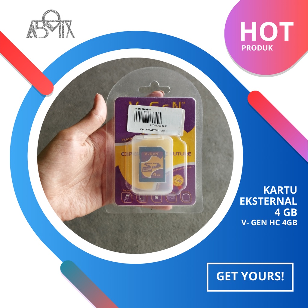 Kartu SD Card V-Gen 4GB / Kartu Eksternal Laptop Kamera Komputer V Gen 4 GB