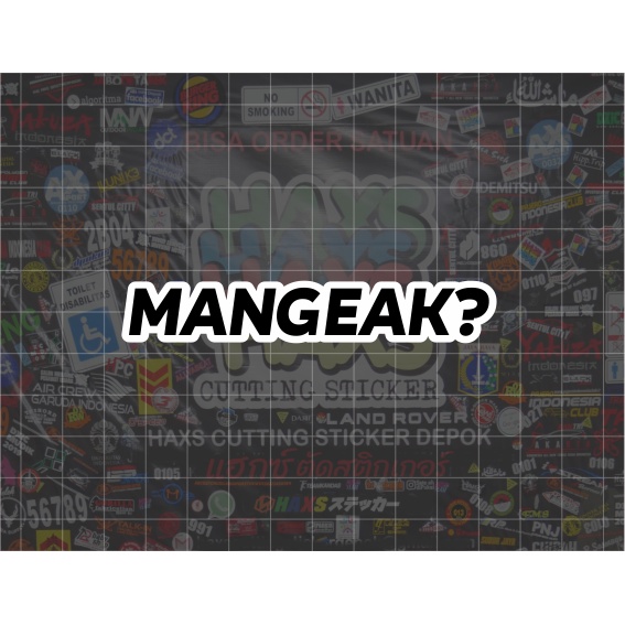 Cutting Sticker Mang Eak Ukuran 9 Cm Untuk Motor Mobil