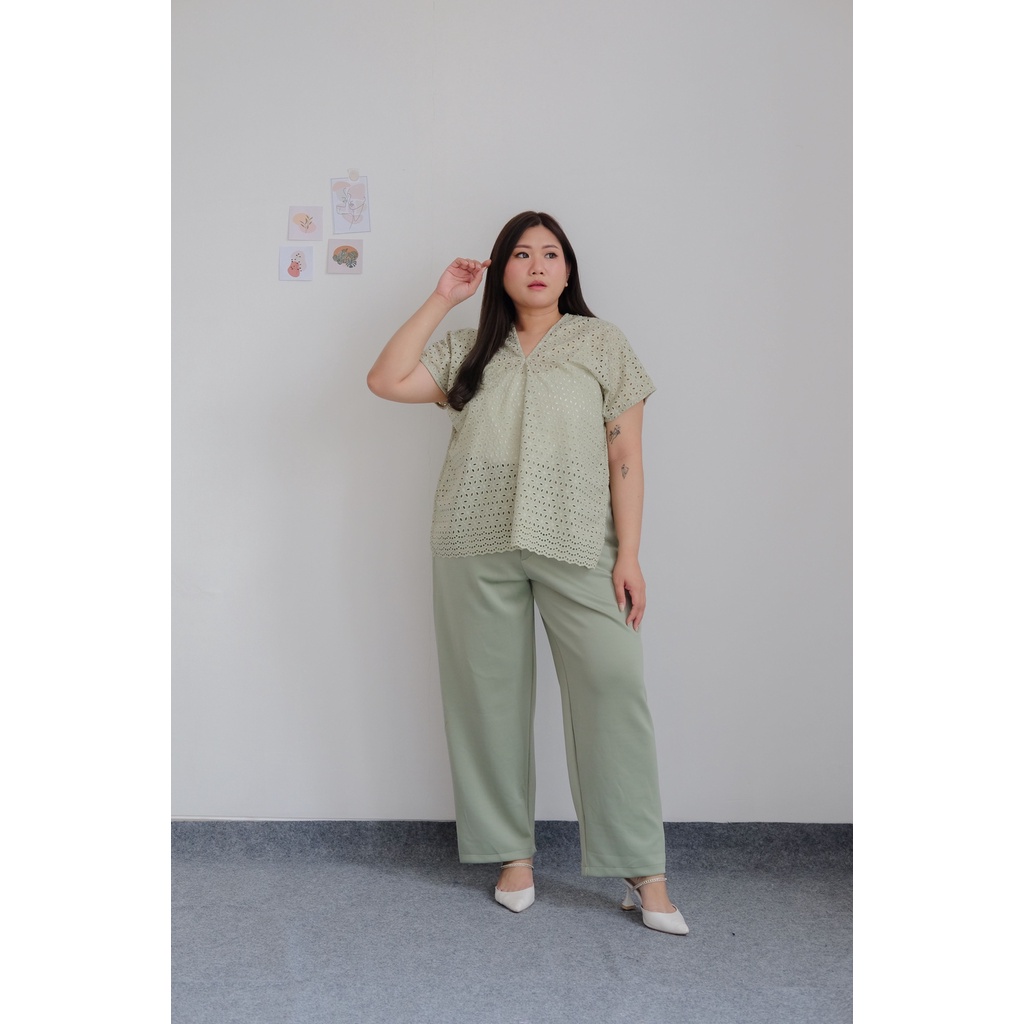 BIGWELL IVANA BRUKAT - ATASAN WANITA BIGSIZE - BAJU BRUKAT WANITA JUMBO