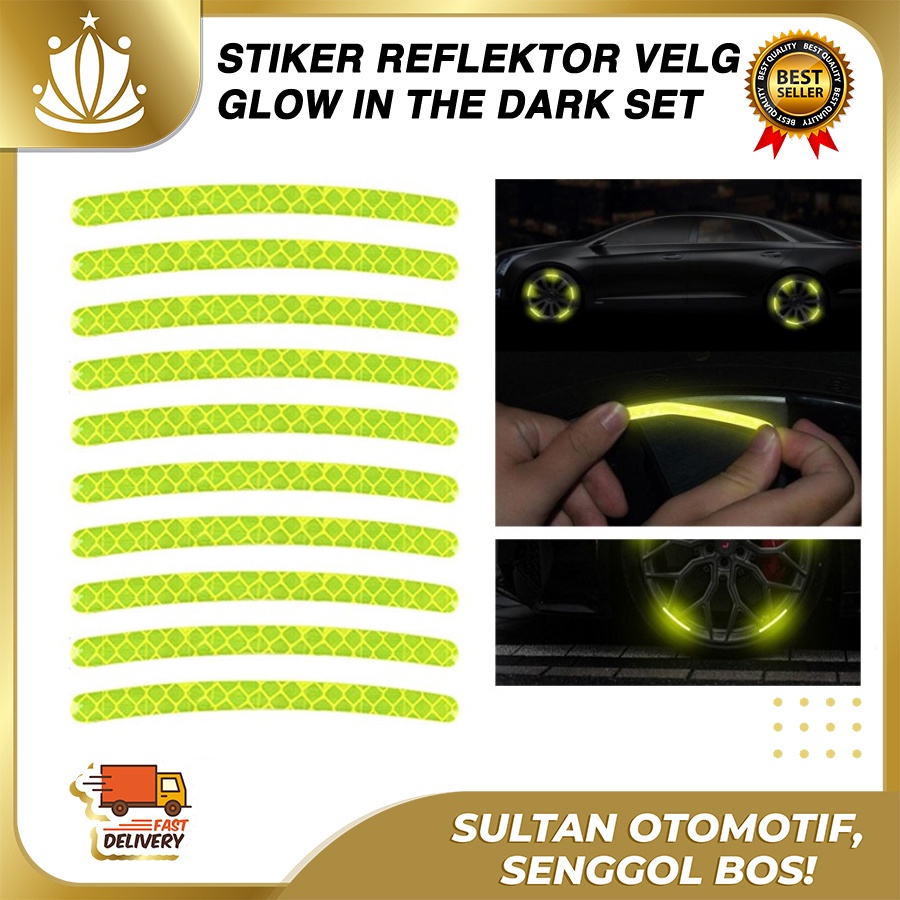 Stiker Reflektor Velg Mobil Motor SET