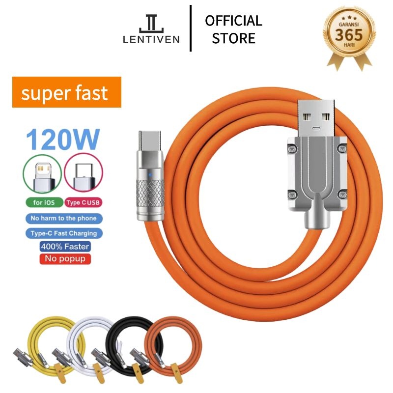 LENTIVEN 120W kabel data Fast Charging Micro usb Type-C Cable FOR iPhone ios usb Android Cable Data BY SEN