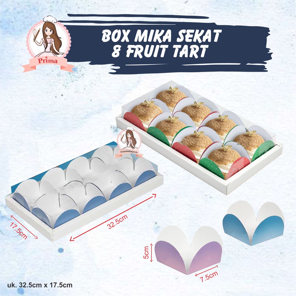 Box mika sekat 8 fruit tart