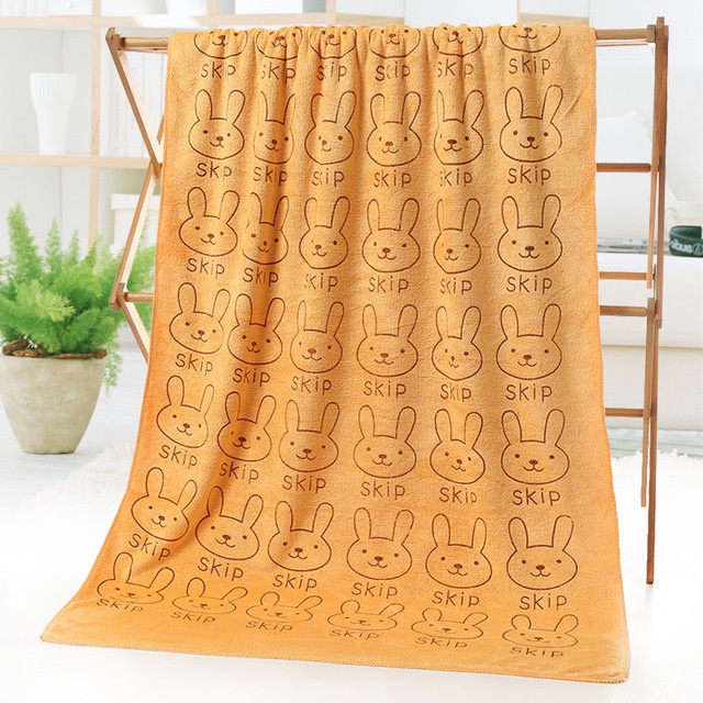 Handuk Mandi Kain/ Handuk Motif Kelinci Skip/ Handuk Dewasa/ Uk.75X140cm