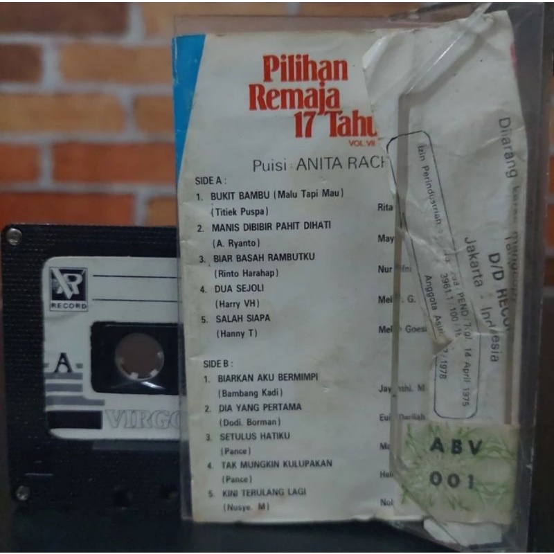 Kaset Pita Pilihan Remaja 17 Tahun