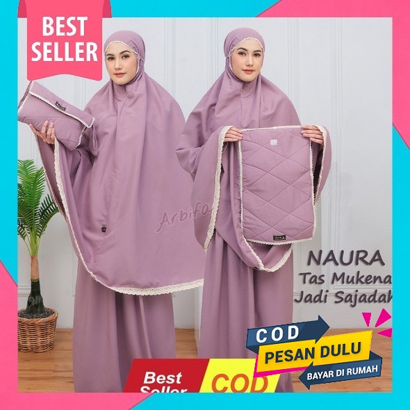 Mukena Dewasa Nazwa Katun Adem Jumbo Bordir Mewah Renda Swarovski|Mukena|Mukenah|Mukenah Dewasa|Muke