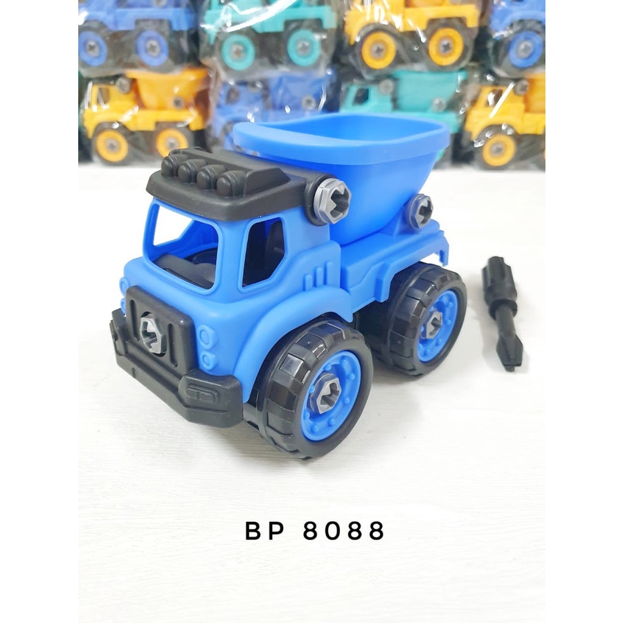 Mainan Anak DIY Assemble Truck Truk Rakit Konstruksi Dump Truck BP8088