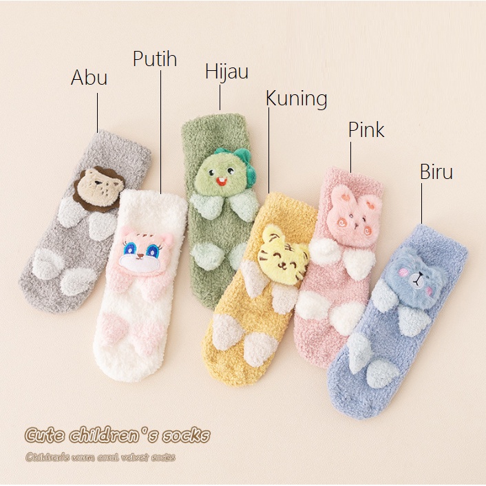 Kaos Kaki Bayi Tebal Anti Slip / Kaos Kaki Anak Tebal Anti Slip