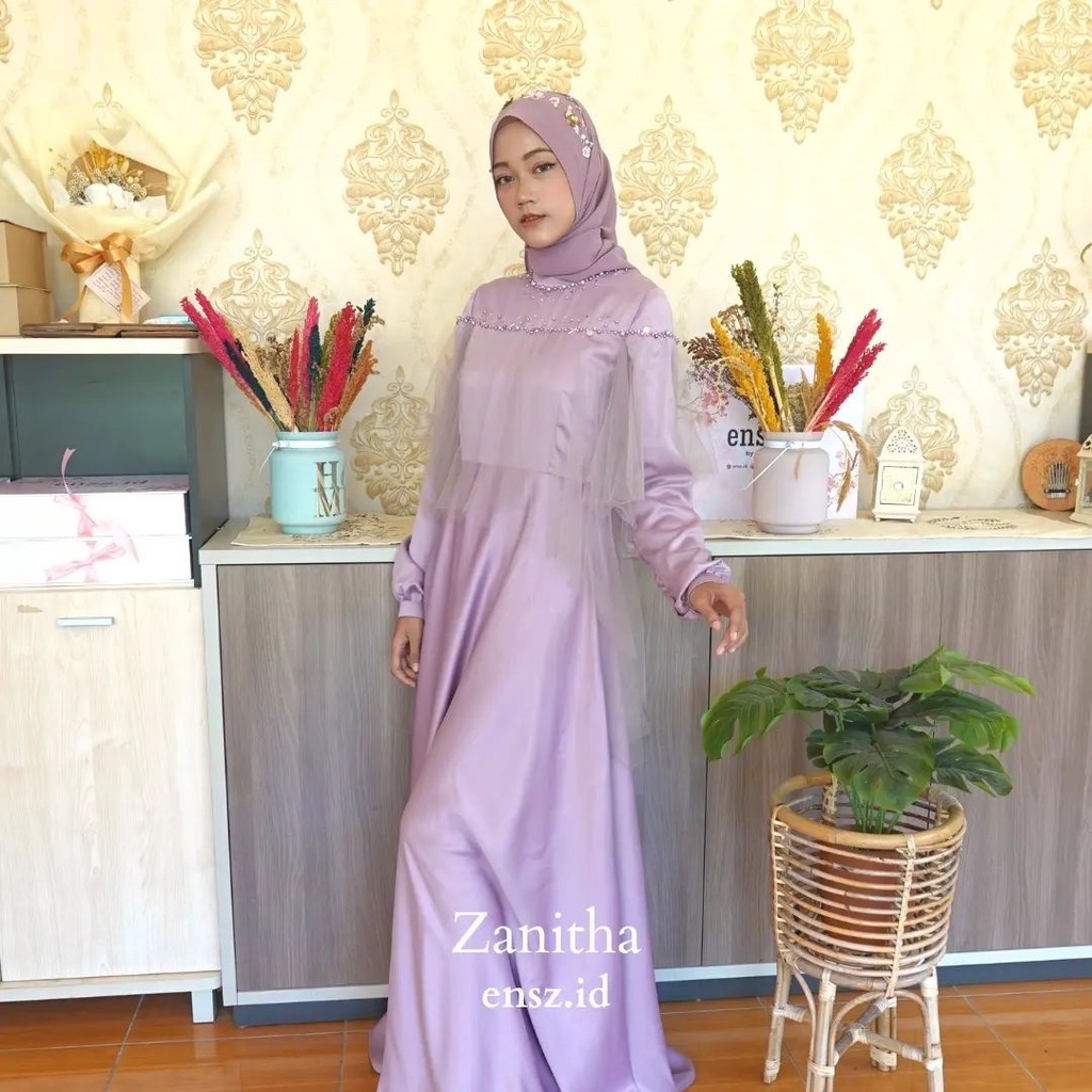 ZANITHA DRESS/DRESS KONDANGAN/DRESS KEKINIAN/DRESS PESTA/GAMIS/GAMIS KEKINIAN