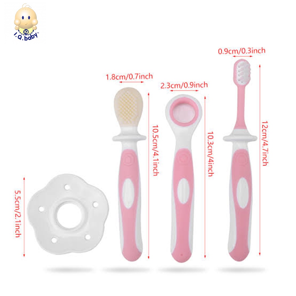 I.Q. Baby Training Toothbrush Set 147 Sikat Gigi Bayi Isi 3 Pcs