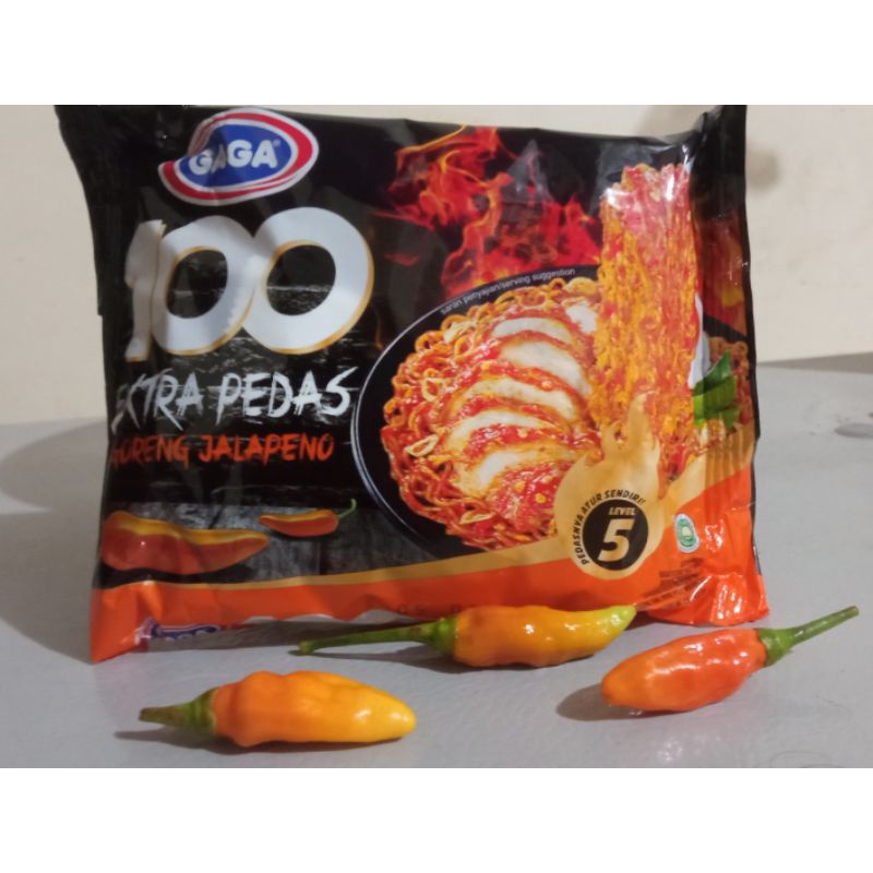 Mie Gaga Goreng Jalapeno Level 5