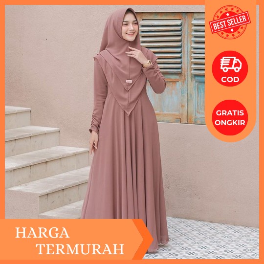 Megana#2 Gamis Remaja Muslim Kekinian Mewah Baju Muslimah Wanita Kondangan Lebaran 2023 Model Terbar