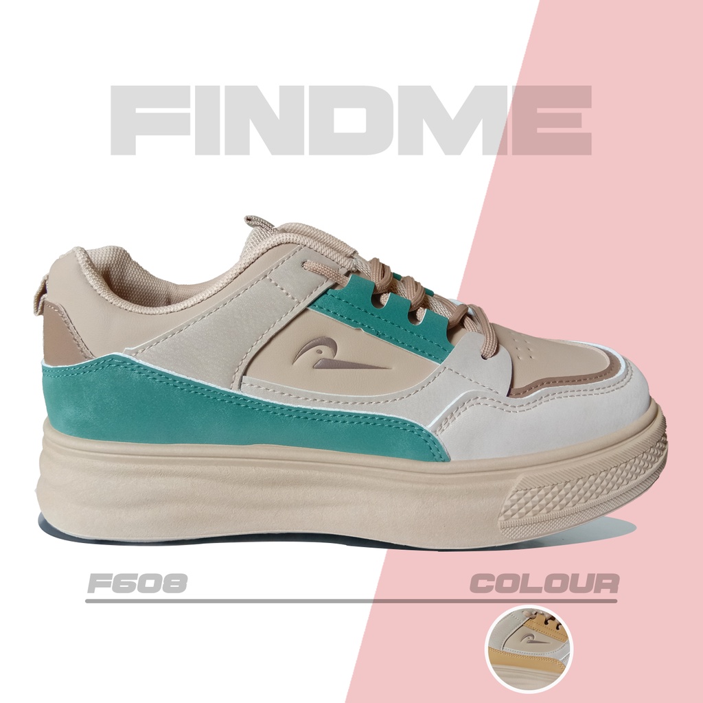 SEPATU SNEAKERS WANITA MODEL LOW CUT KEKINIAN DESIGN UNIQUE KEREN BAHAN PU IMPORT F608