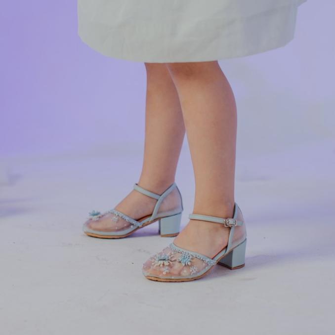 VAIA - Disney Frozen - Sepatu Sandal Heels Anak Greta 35mm - Ice Blue,26
