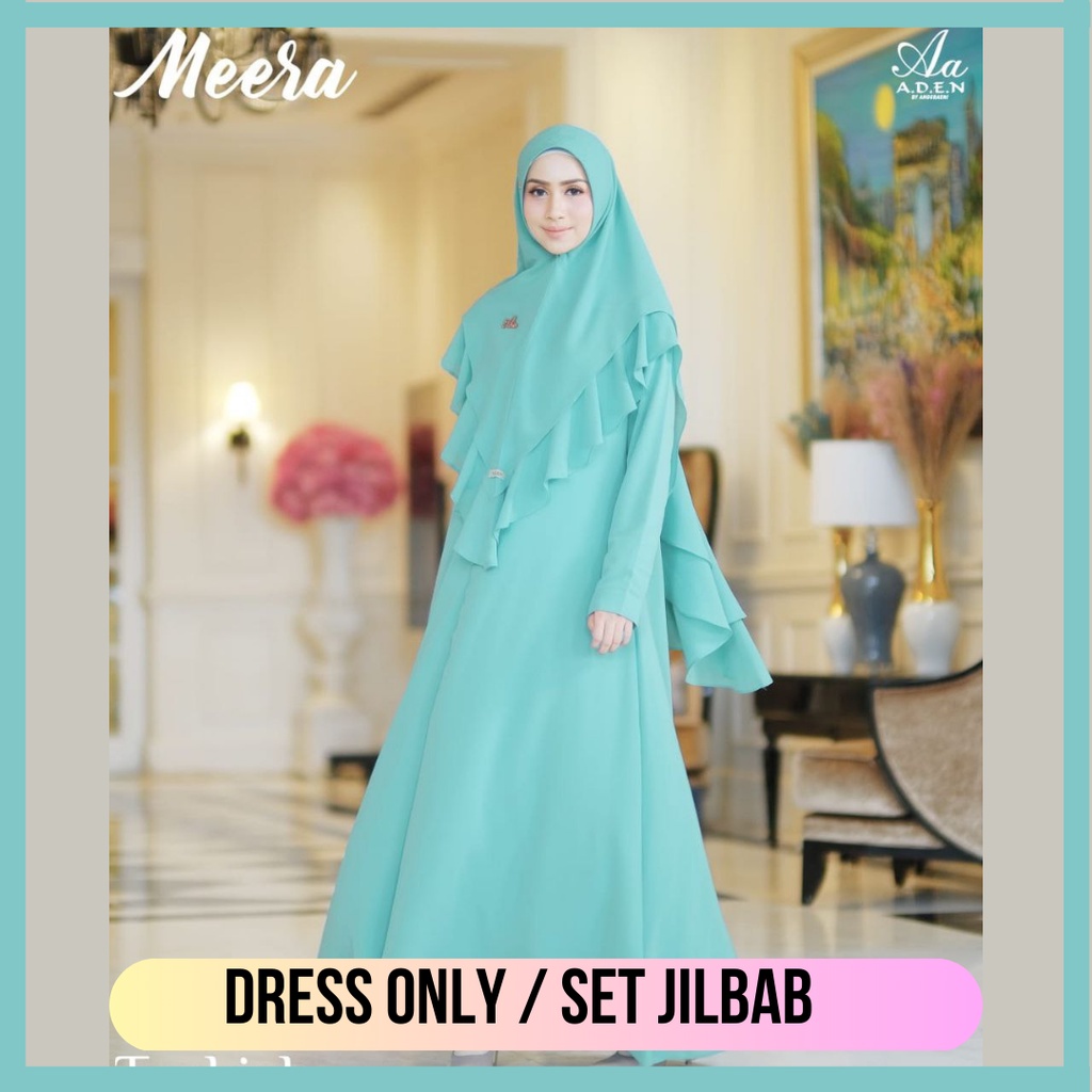 Gamis Aden Simple Polos Meera Abaya Dress by Aden Hijab