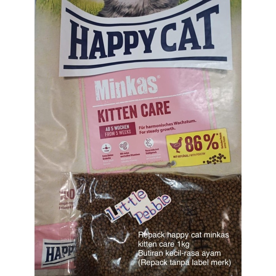 1kg[R] HAPPY CAT MINKAS KITTEN CARE makanan kering anak kucing