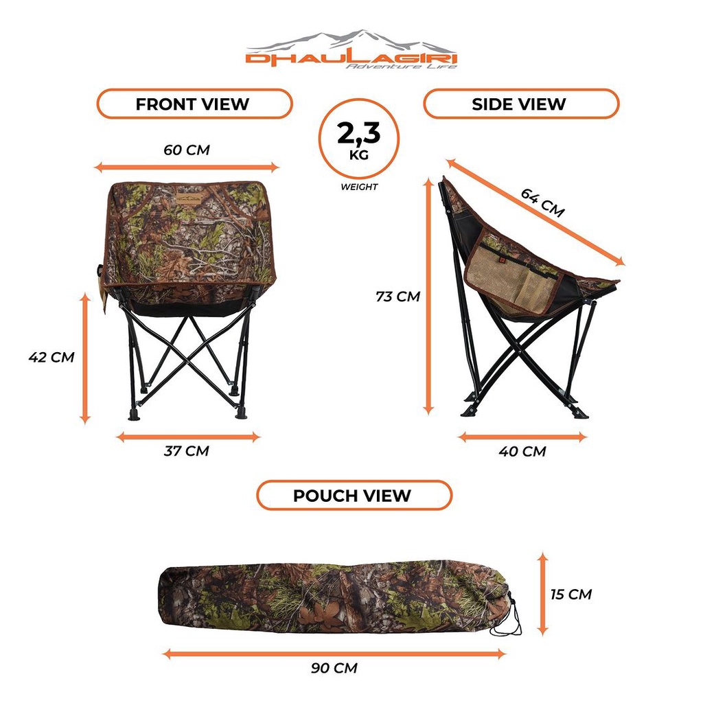 Kursi Outdoor Lipat Dhaulagiri Folding Chair FC 700